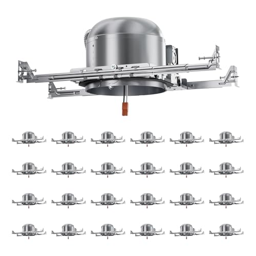 ANYHOME 24 Pack 6 Inch Recessed Lighting Housing Can Light Housing New Construction Recessed Lighting IC Rated & Air Tight TP24 Connector ETL Listed