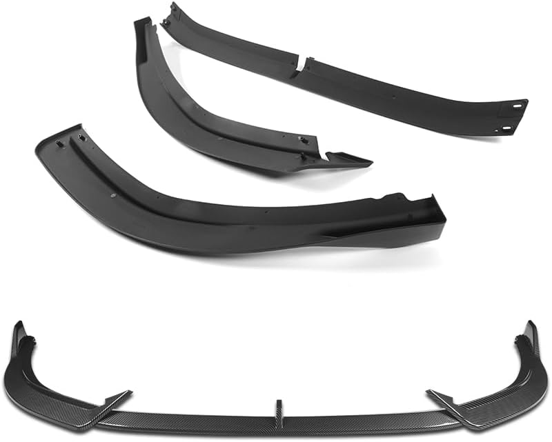 3pcs Front Bumper Lip Spoiler Body Kit Compatible with 2023-2024 Honda Accord Sedan (Painted Carbon)