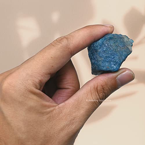 Image of Amazing Gemstone Apatite Raw Crystals and Healing Stones, Natural Rocks for Tumbling - DIY Raw Stones and Crystals, 2 Pieces