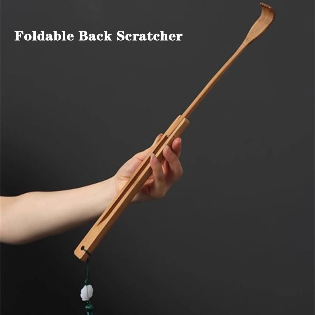 Klappbarer Rückenkratzer Aus Massivholz, Tragbarer Und Praktischer Rückenmassager Gegen Juckreiz Für Senioren, Kompakt Und Langlebig(43.5cm*2)