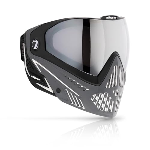 Dye i5 Paintball Goggle – Anti-Fog Thermal Lens, GSR Pro Strap, Compression-Formed Ears – Pro-Level Face Protection (Shades Grey/White)
