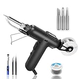 Soldering Iron Kit 110V 120W Multi-Function Handheld Welder Set Automatic Soldering Gun Kit Fast Heating Portable Micro Soldering Kit, for Metal Electronic Repair DIY Wire Soldering Kit (120W8Pcs Set)