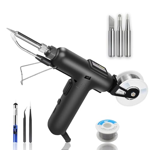 Soldering Iron Kit 110V 120W Multi-Function Handheld Welder Set Automatic Soldering Gun Kit Fast Heating Portable Micro Soldering Kit, for Metal Electronic Repair DIY Wire Soldering Kit (120W8Pcs Set)