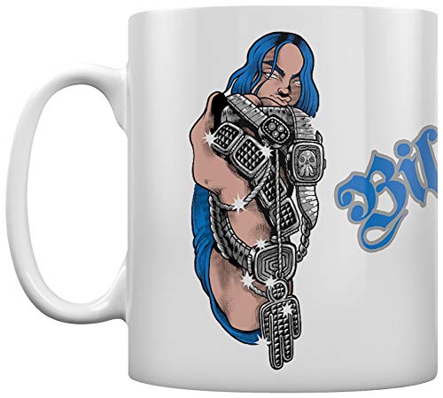 Billie Eilish MG25483 - Taza de cerámica (315 ml), color blanco