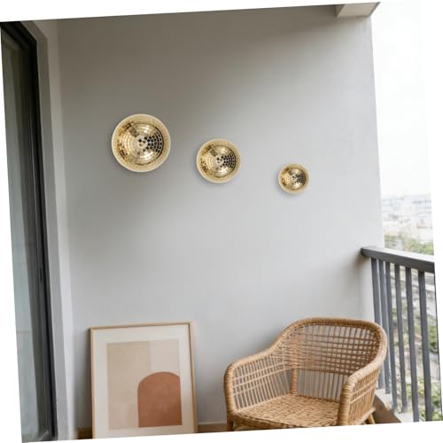 Bolas espejadas doradas FOMIYES, 3 piezas, semiesféricas de vidrio para colgar en pared, decoración para hogar y fiestas disco miniatura 7