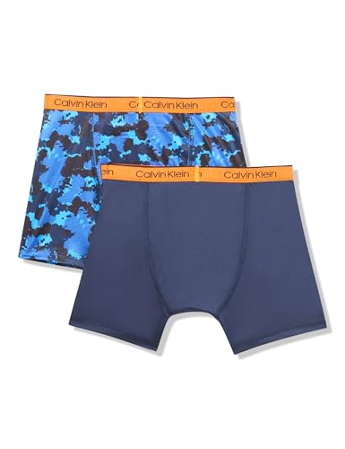 Image of Calvin Klein Kids Boys' Performance Boxer Brief Underwear 2-Pack