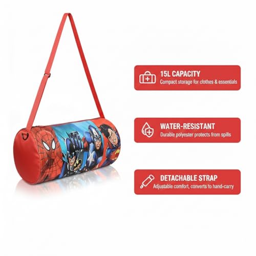 Image of Stylbase Kids Duffle Travel Bag | Durable Lightweight Polyester Sports & Gym Kids Luggage Carry Bag for Boys & Girls | Travelling Bag for Swimming, Dance, School & Weekend Trips