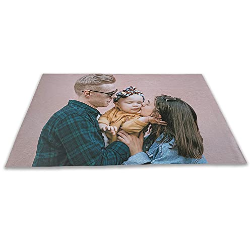 LOOXIS Photo comestible personnalisée en forme de rectangle, à personnaliser - pour un anniversaire d'enfant, un baptême, un mariage - Découpe pour gâteau,...