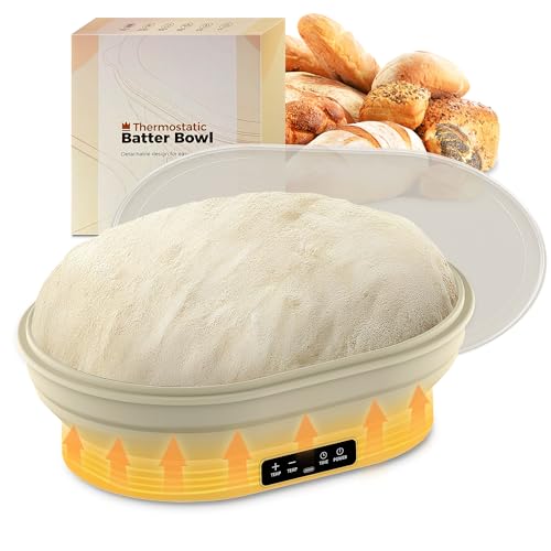 SmileSilk Upgraded Electric Heated Silicone Dough Proofing Box with Reliable Timer & Precise Temp Control - Fast Fermentation Collapsible Proofer Bowl(2L,Oval) - image 1