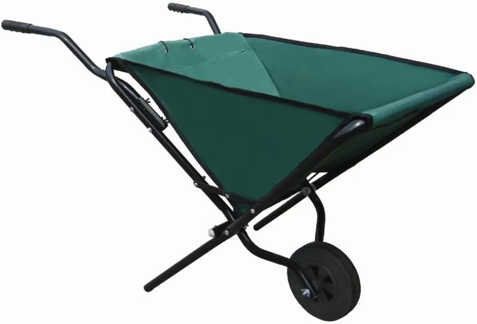 Carriola pieghevole Eifa – 27,5 kg – Acciaio e PVC – Verde/Nero