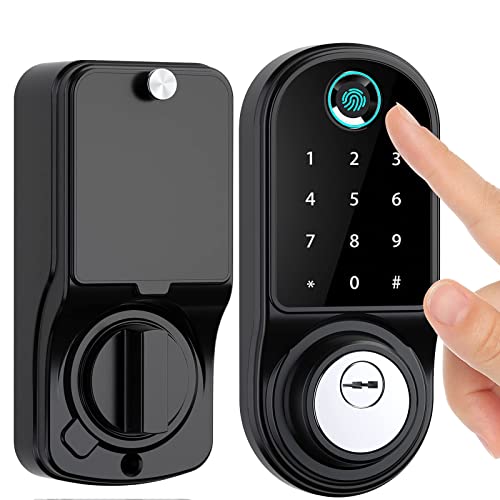 Smartcoolous New F31 2Nd Gen Smart Lock Fully Automatic Tuya Smart Lock Fingerprint Door Lock 4-In-1 Unlock Touch Screen Bluetooth App Keyless Entry Door Lock #TOP6
