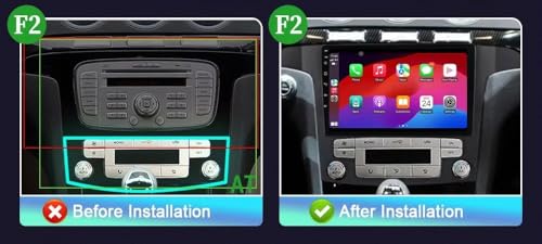 Autoradio para Ford S-MAX 2005 2006 con Carplay Android Auto Inalámbrico 2