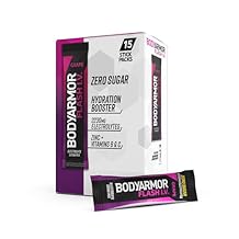 BODYARMOR Flash IV Electrolyte Packets, Grape - Zero Sugar Drink Mix, Single Serve Packs, Coconut Water Powder, Hydration for Workout, Travel Essentials, Just Add Sticks to Liquid 15 Count