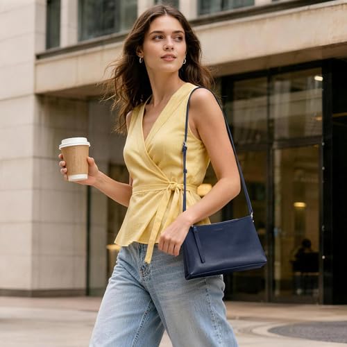 Image of befen Genuine Leather Crossbody Bags for Women, Small RFID Leather Cross Body Purses Shoulder Handbags