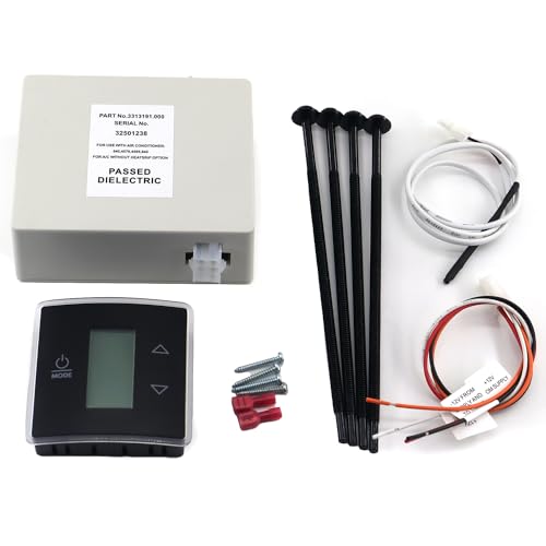 3316230.000 RV Wall Thermostat/Relay Box Heat/Cool for Dometic for RV/Camper Conditioners 3316230.700 with Black Wall Thermostat 3316230.714
