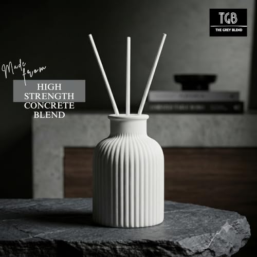 Image of Premium Concrete Reed Diffuser Pot, Stripe1, 9cmx9cm