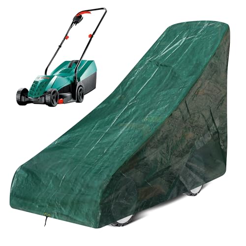 RICHIE Lawn Mower Cover, Outdoor Lawnmower Cover Waterproof with Adjustable Hem Cord, Windproof,...