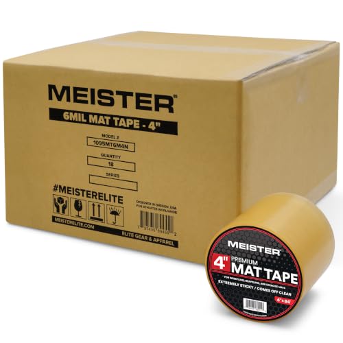Image of Meister Premium Mat Tape for Wrestling, Grappling and Exercise Mats - Clear - 4 inch x 84ft - 1 Roll