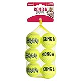 KONG Air Dog SqueakAir Dog Toy Tennis Balls, Medium (6 Pack)