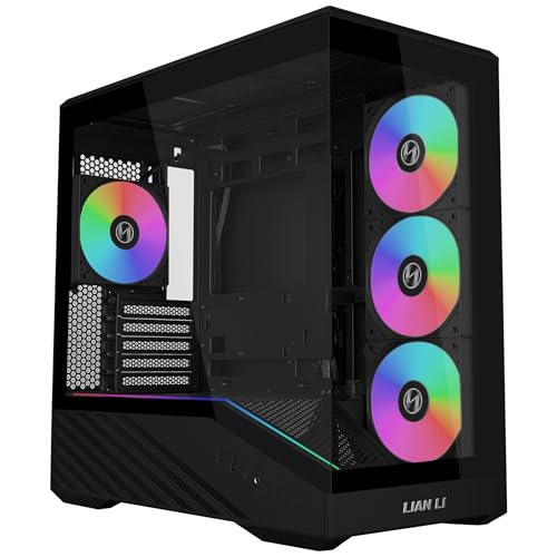 Lian Li VECTOR V100R MINI Micro-ATX Gaming PC Case Black | Compact Tempered Glass Mini Tower with High Airflow ATX PSU Support