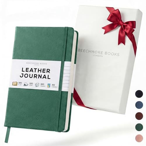 BEECHMORE BOOKS Premium Lined Journal Notebook, 5' x 8' (A5)...