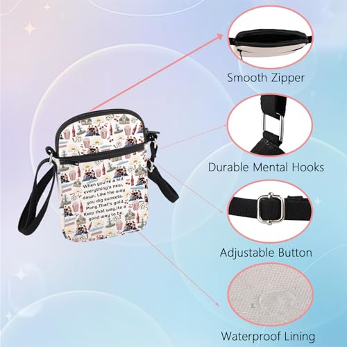 WSNANG Musical Quote Crossbody Bag Johnny & Dallas & Ponyboy Fans Gift Two-Bit & Steve Shoulder Bag3