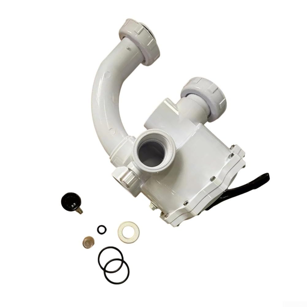 Kit de válvula multipuerto, juego de 7 piezas para sistemas de 2 pulgadas, reemplazo de filtro de arena y D.E. Fácil instalación, prevención de fugas, flujo eficiente para mantenimiento de piscinas