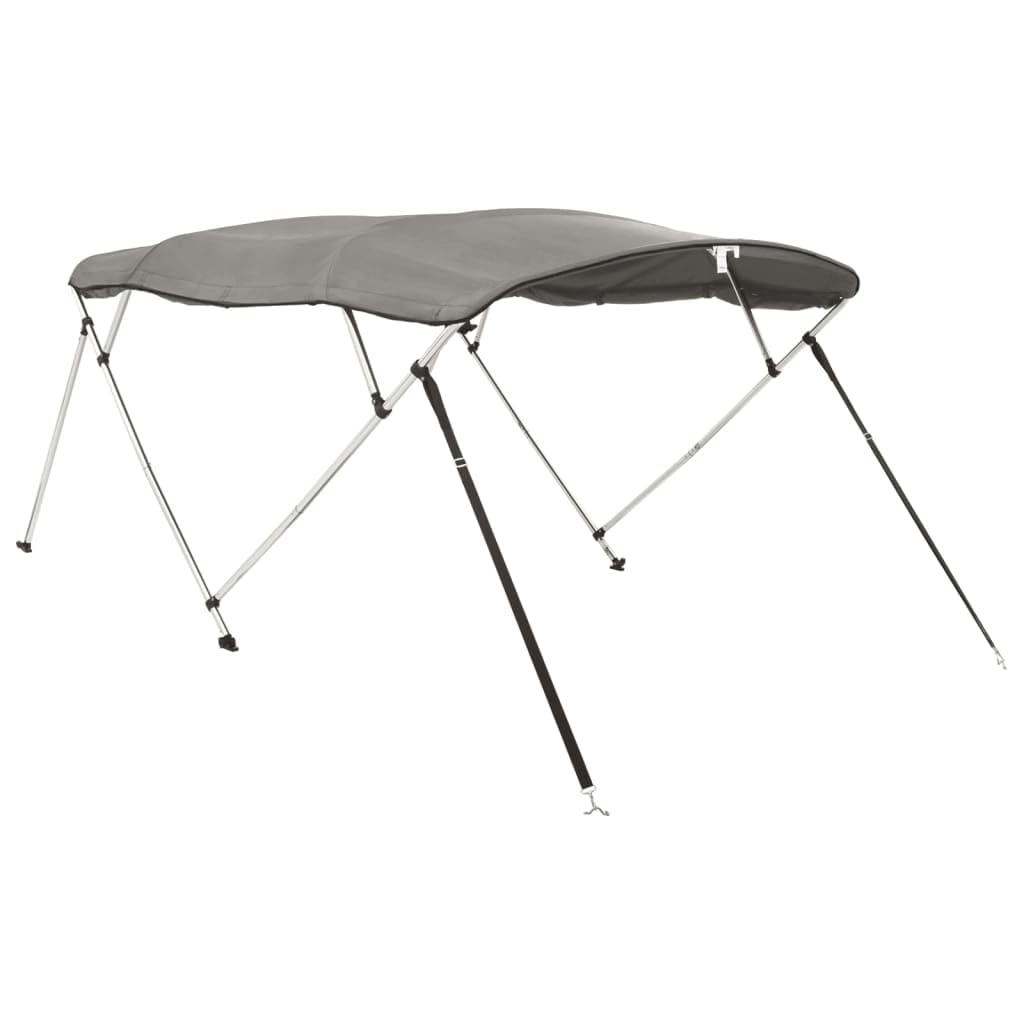 vidaXL Toit Bimini à 4 arceaux parois latérales 243x(185-198) x137 cm