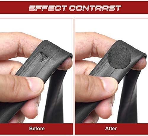 Self-Adhesive Bicycle inner tube tire patch Puncture repair kit - with 20 vulcanized patches, 20 pre-adhesive patches, portable storage box, metal file for motorcycle BMX road mountain bike travel