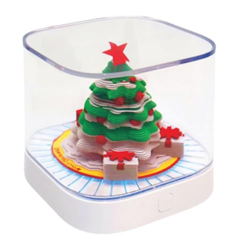 3D Kalender,3D Weihnachtsbaum Notizblock Kalender mit Beleuchtung | Organizer Notizblock Für Zeitmanagement - Für Klassenzimmer Zuhause