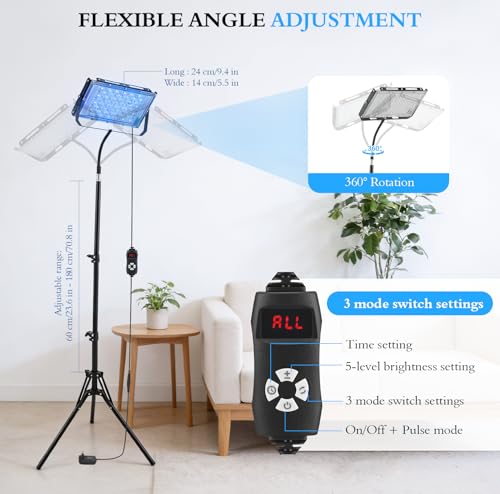 Lampe de bronzage visage et corps 50W solarium pour la maison 225 LED