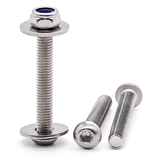 Vis à tête cylindrique M10 Glvaner avec écrous et rondelles plates pour fixations