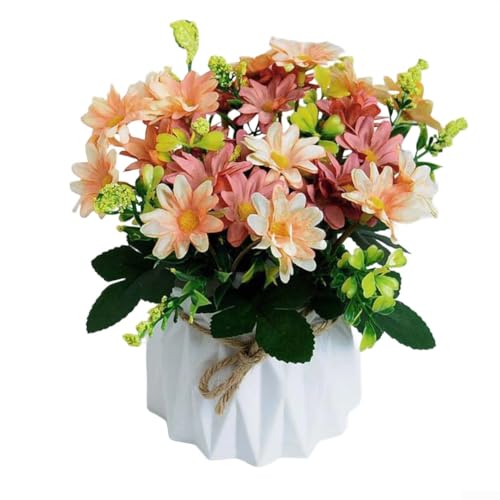Elegante flor falsa para decoración contemporánea del hogar con pétalos realistas y presentación duradera (rosa claro)