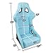 NRG Innovations NRG-FRP-302TEAL-ULTRA Prisma Fixed Back Bucket Racing Seat with Bottom Mount Bracket, Teal Colored Seat/Gold Flake Back,24