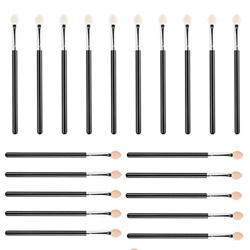 Chudian 20pcs Pinceles de Sombras de Ojos,Cepillo de Sombra de Ojos Brocha de Maquillaje de Ojos Pincel Delineador de Ojos Cepillo Delineador de Ojos Esponja Cepillo de Sombra de Ojos(13.5cm)