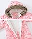SEAUR Baby Winter Overall mit Kapuze Schneeanzug Neugeborene Höhe 60-110cm Strampler Dick Warm für Junge Mädchen - 6-9 Monate - Gr.80