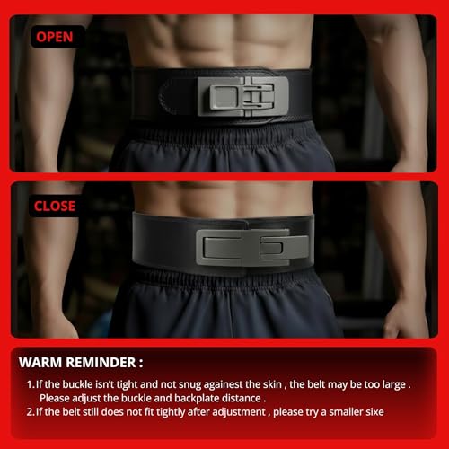 Image of Aurion Adjustable Lever Belt for Weight Lifting, Powerlifting & Deadlifting, a Multipurpose Black Gym Belt with Maximum Lower Back Support for Men & Women (XL), Ideal Gym Accessories for Workout