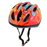 Anneome Casco De Seguridad para Niño Niña Años Protector para Patinaje Monopatín y Ciclismo Diseño Transpirable con Ventilación Naranja con Puntos Talla