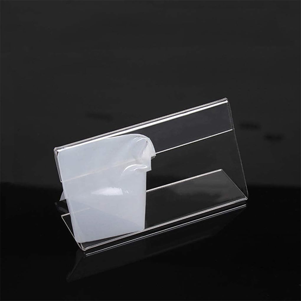 2 Ensemble de Porte-Cartes de Visite Transparent, Robuste et Durable, Affichage de Cartes, Large Application, Acrylique, Facile, 50 Paquets/lot