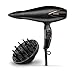 BaByliss Secador Salon Brilliance D665E - Secador de pelo profesional iónico, Motor Digital, 2200W, 2 Velocidades / 3 Temperaturas, Aire Frío, Difusor grande, Boquilla estrecha, Secado Rápido