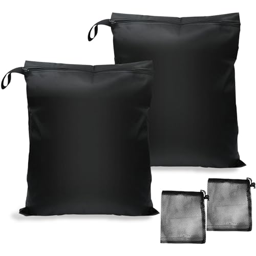 ZOCONE 2 Piezas Bolsas Ropa Mojada Reutilizable Bolsas Impermeables para Ropa con Bolsa Lavadora Wet Bag Viaje Seca Húmedas para Piscina Gimnasio Bebe Pañales