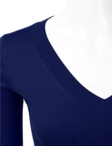 JJ Perfection Simple V-Neck Long Sleeve Pullover Essential Casual Soft Knit Fitted Sweaters for Womens Clothes with Plus Size4