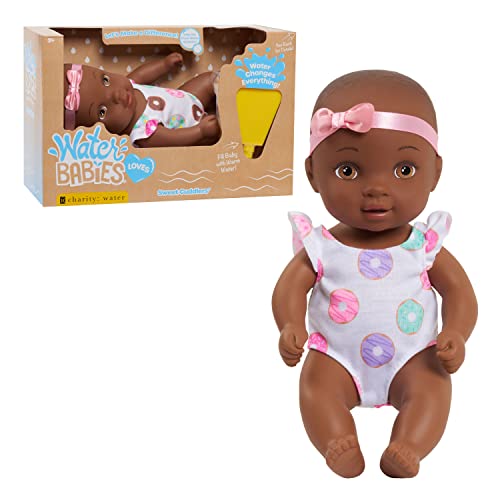 Just Play WaterBabies Doll Sweet Cuddlers, Donuts, Support a Partnership with Charity: Water, Water Filled Baby Doll