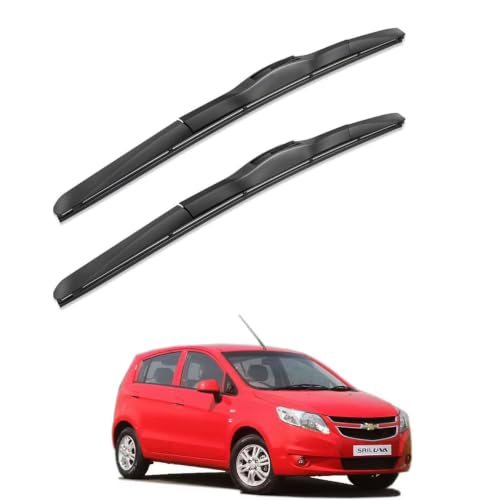 Image of Oshotto Frameless (O.E.M Type) Wiper Blades Compatible with Chevrolet Sail U-Va (22 inch / 15 inch)