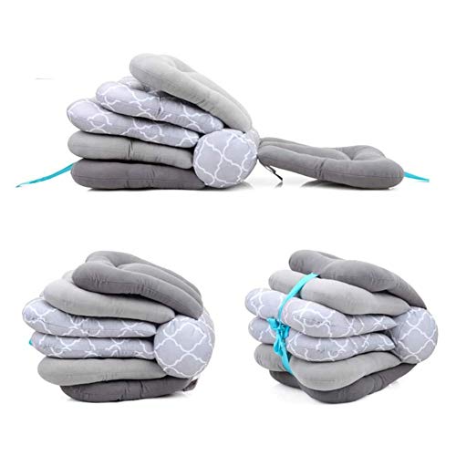 Oreiller d'allaitement multifonctionnel et coussin de soutien bébé gris - 4