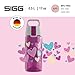SIGG VIVA ONE Hearts Kinder Trinkflasche (0.5 L), schadstofffreie Kinderflasche mit auslaufsicherem Deckel, einhändig bedienbare Wasserflasche