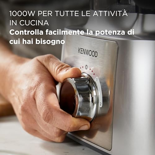 Kenwood Robot da Cucina MultiPro Express FDP65.590SI con Ampia Gamma di Accessori, Ciotola di Capacità 3 L, Potenza 1000 W, 2 Velocità Più Pulse, Argento - Immagine 3