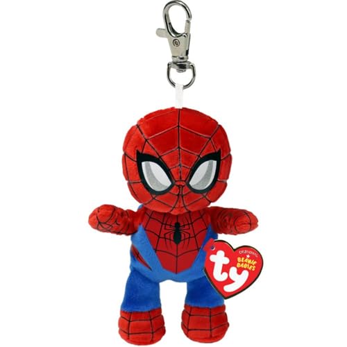 TY Spider-Man Plüschtier, 12 cm, Rot und Blau, Beanie Babies