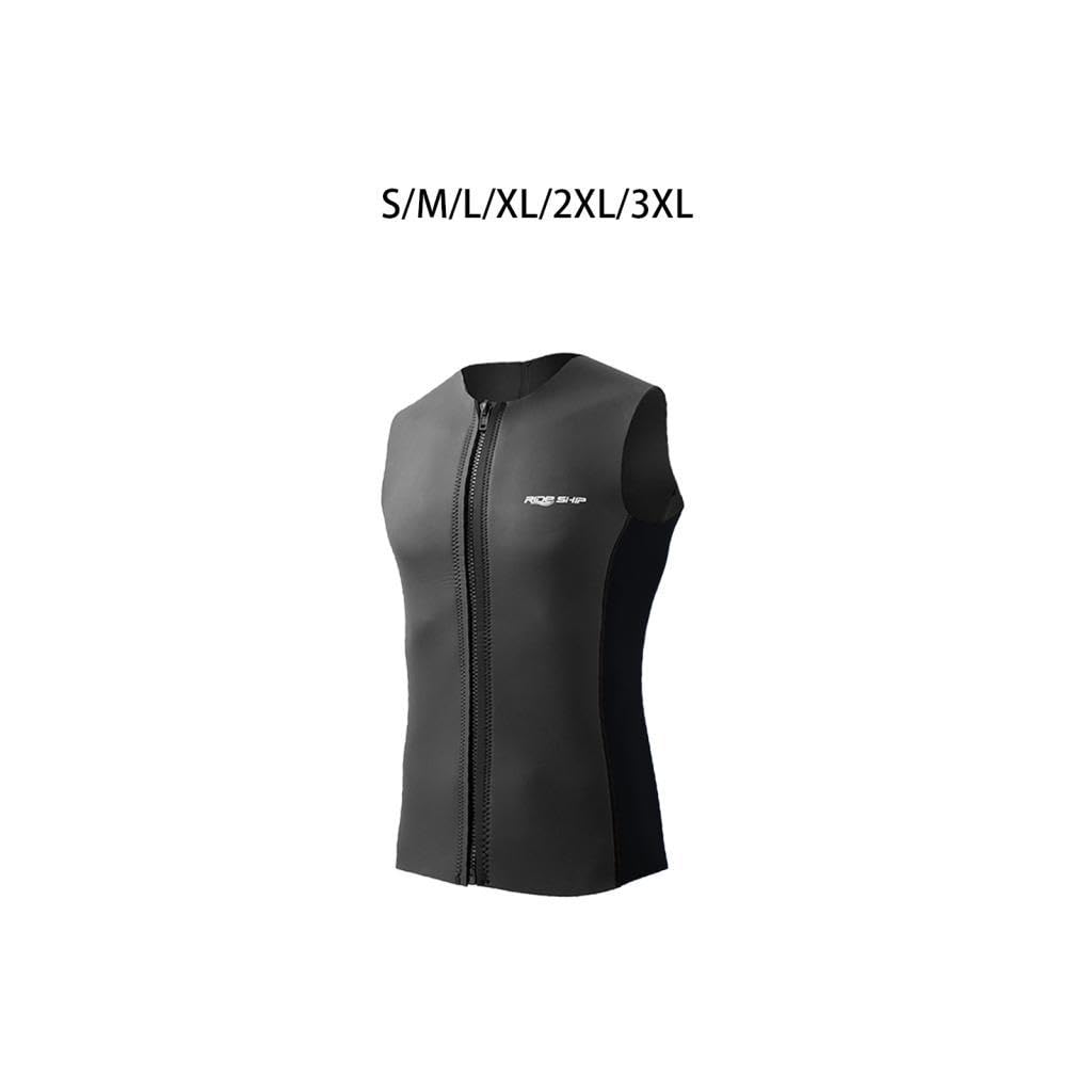 CAQYPVH Wetsuit Top Sleeveless Vest,Thermal Sleeveless Neoprene Diving Vest Wet Suit Sleeveless Swimsuit for Snorkeling Water Sports, S