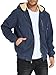 Oymyakon Men's Washed Work Jackets Sherpa Fleece Lined Workwear Coats Relaxed Fit Winter Hooded Utility Jacket Navy M